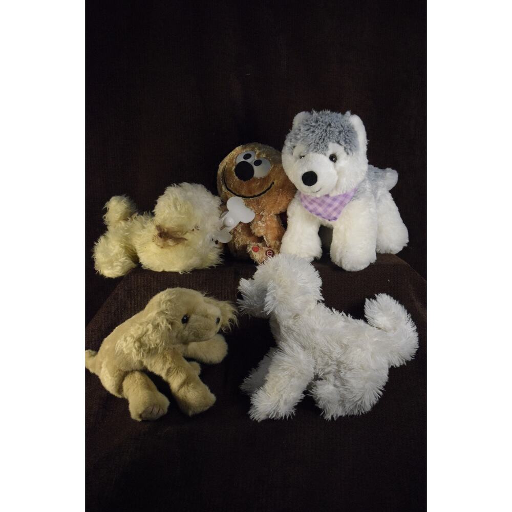 Lot of 5 Plush Dogs Aurona Ty Walmart Charter Walgreens 10" & 12" Nice